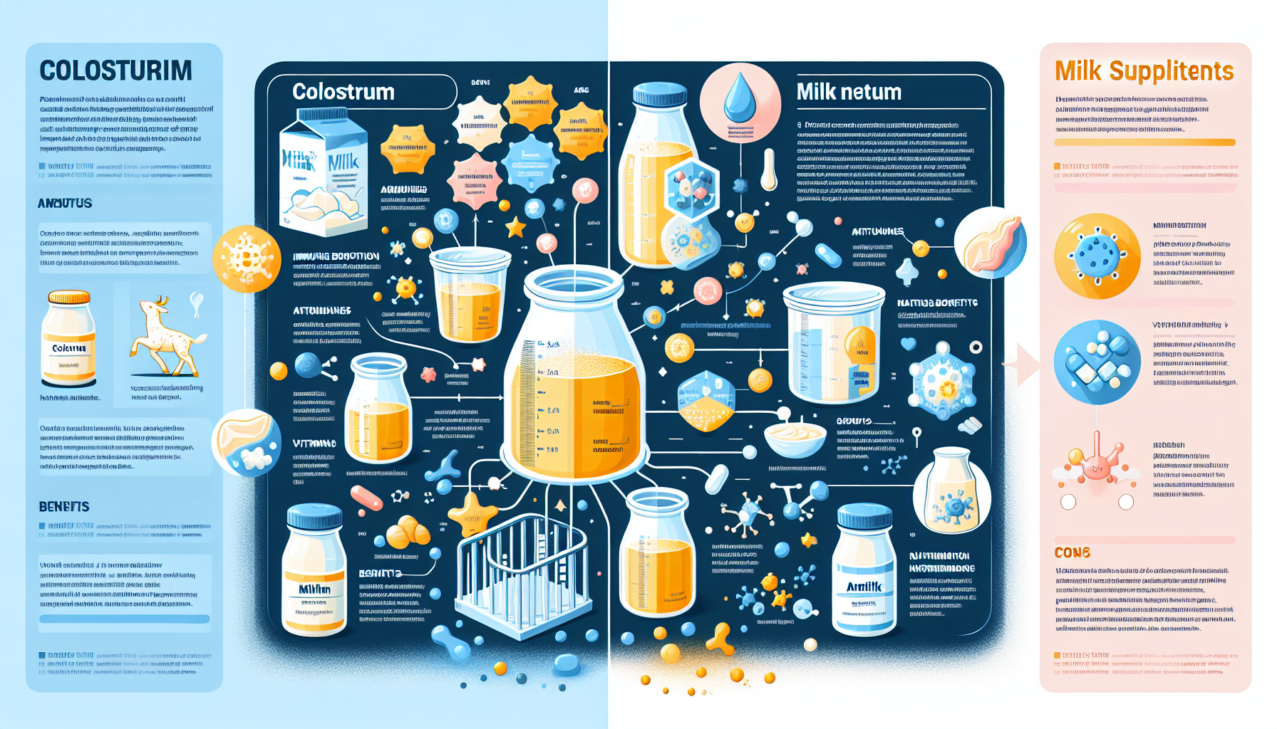 découvrez les différences clés entre le colostrum et les suppléments de lait. apprenez comment chacun d'eux peut bénéficier à votre santé et à votre bien-être. une comparaison essentielle pour faire le meilleur choix nutritionnel.