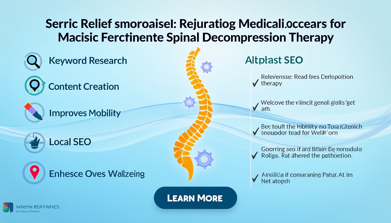 Création de pages optimisées SEO pour le traitement par décompression neurovertébrale Décompression neurovertébrale